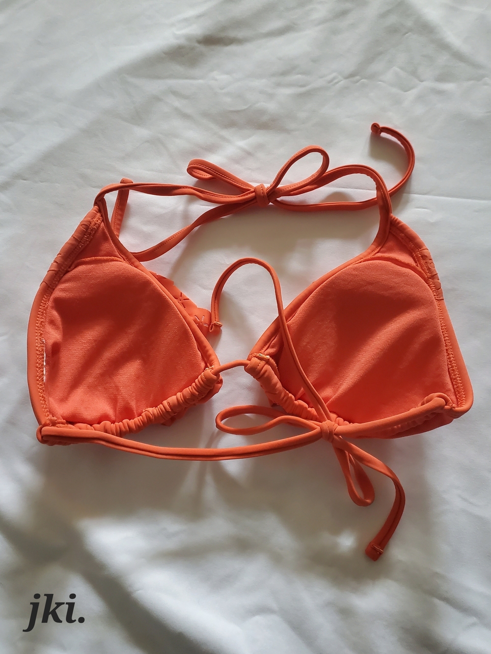 Orange Ruffle  Bikini Top - Picture 3 of 3